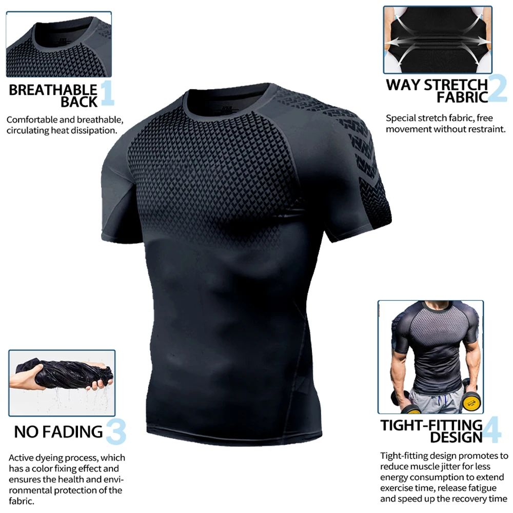 Titan spor forma erkekler spor gotik hızlı kuru sıkıştırma gömlek yaz Manga atletik gömlek Casual Tops fanila