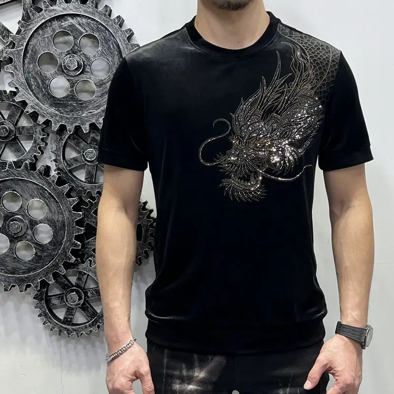 Bahar yaz yeni moda yuvarlak boyun kısa kollu erkek giyim rahat tüm maç Y2K baskılı Tees erkek giyim gevşek t-shirt Bahar yaz yeni moda yuvarlak boyun kısa kollu erkek giyim rahat tüm maç Y2K baskılı Tees erkek giyim gevşek t-shirt