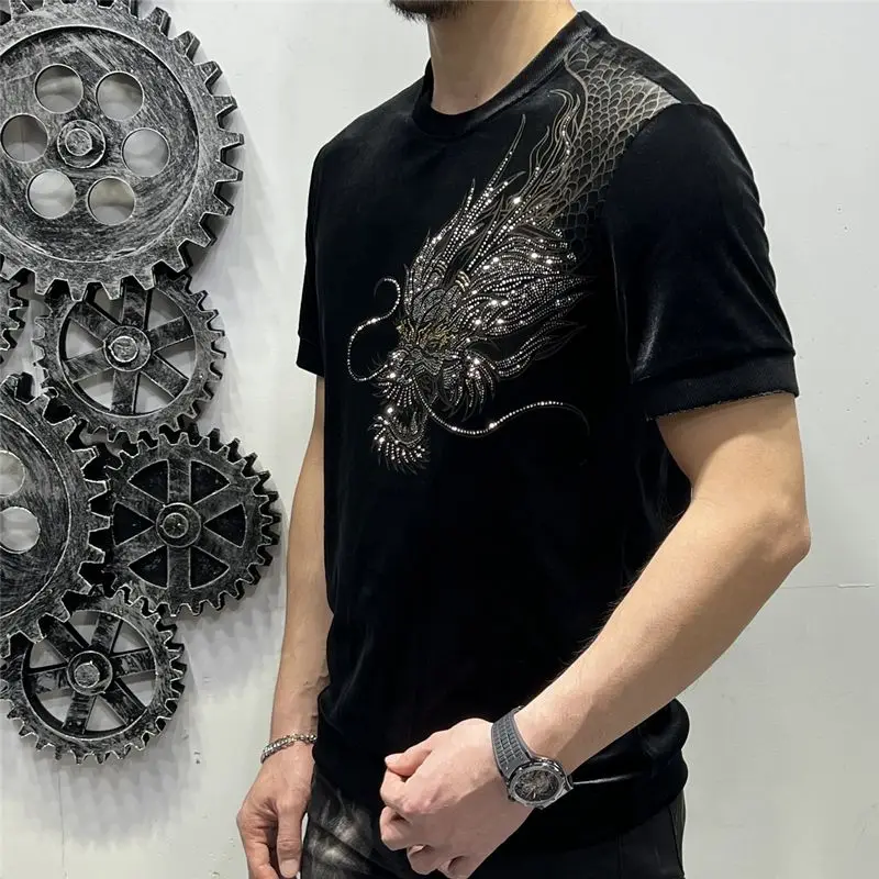 Bahar yaz yeni moda yuvarlak boyun kısa kollu erkek giyim rahat tüm maç Y2K baskılı Tees erkek giyim gevşek t-shirt Bahar yaz yeni moda yuvarlak boyun kısa kollu erkek giyim rahat tüm maç Y2K baskılı Tees erkek giyim gevşek t-shirt