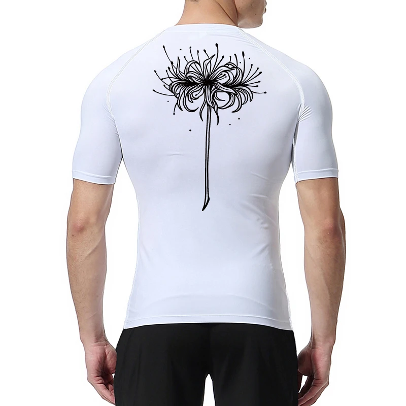 Grafik Kısa Kollu Sıkıştırma Gömlek Erkekler için Yaz Sportif Atletik Hızlı Kuru T-shirt Spor Salonu Egzersiz Koşu Eğitim Tees Tops