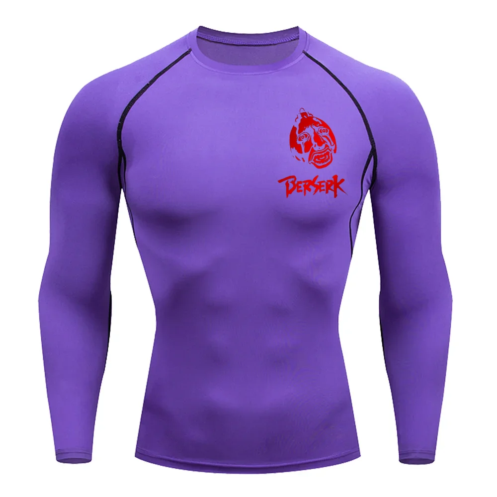 Guts Griffith Grafik Baskılı Kompresyon Tişörtleri Erkek Spor Salonu Antrenman Koşu Tişörtü Yazlık Atletik Hızlı Kuruyan Tişörtler Kısa Kollu Rash Guard