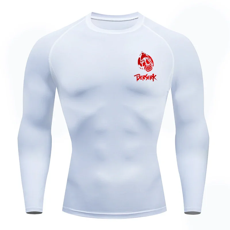 Guts Griffith Grafik Baskılı Kompresyon Tişörtleri Erkek Spor Salonu Antrenman Koşu Tişörtü Yazlık Atletik Hızlı Kuruyan Tişörtler Kısa Kollu Rash Guard