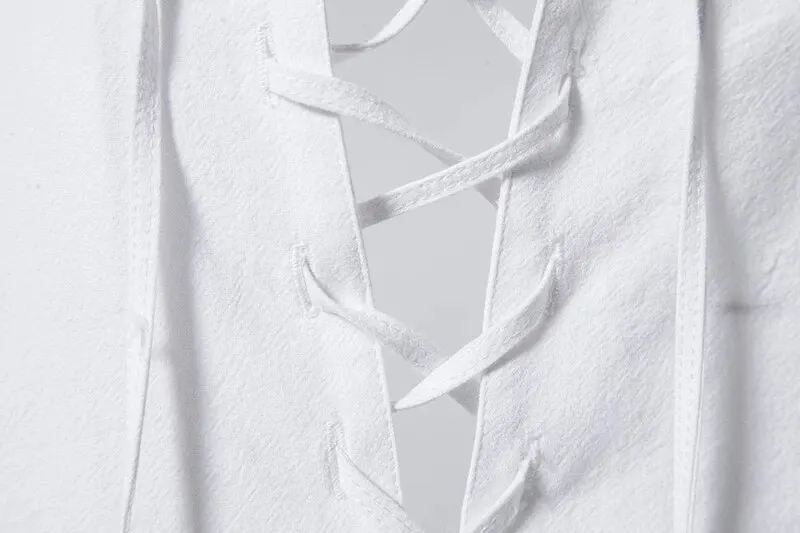 Kral Milyar erkek Gömlek Rahat Erkek Pamuk Keten Uzun Kollu T-shirt Bahar Sonbahar Vintage Gömlek ABD Boyutu İpli Boyun