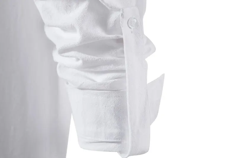 Kral Milyar erkek Gömlek Rahat Erkek Pamuk Keten Uzun Kollu T-shirt Bahar Sonbahar Vintage Gömlek ABD Boyutu İpli Boyun