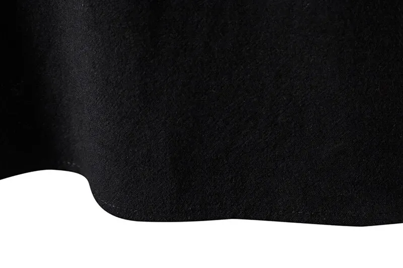 Kral Milyar erkek Gömlek Rahat Erkek Pamuk Keten Uzun Kollu T-shirt Bahar Sonbahar Vintage Gömlek ABD Boyutu İpli Boyun