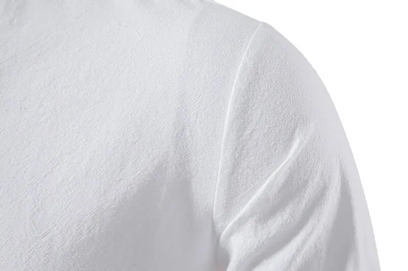 Kral Milyar erkek Gömlek Rahat Erkek Pamuk Keten Uzun Kollu T-shirt Bahar Sonbahar Vintage Gömlek ABD Boyutu İpli Boyun