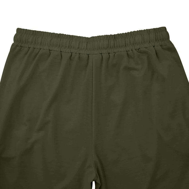 Rahat düz renk eşofman erkek yaz moda iki parçalı setleri erkekler Vintage İpli V boyun kısa kollu üstler ve pantolonlar takım elbise