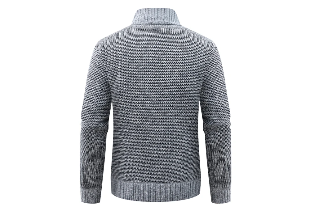 Kış Erkekler Sıcak Hırka Yastıklı Ceketler Moda Erkekler Polar Astarlı triko Kazak Hırka Mont Erkekler Rüzgarlık Örgü Ceket