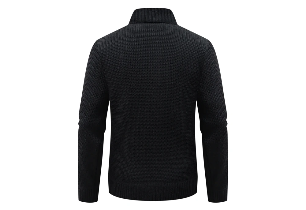 Kış Erkekler Sıcak Hırka Yastıklı Ceketler Moda Erkekler Polar Astarlı triko Kazak Hırka Mont Erkekler Rüzgarlık Örgü Ceket