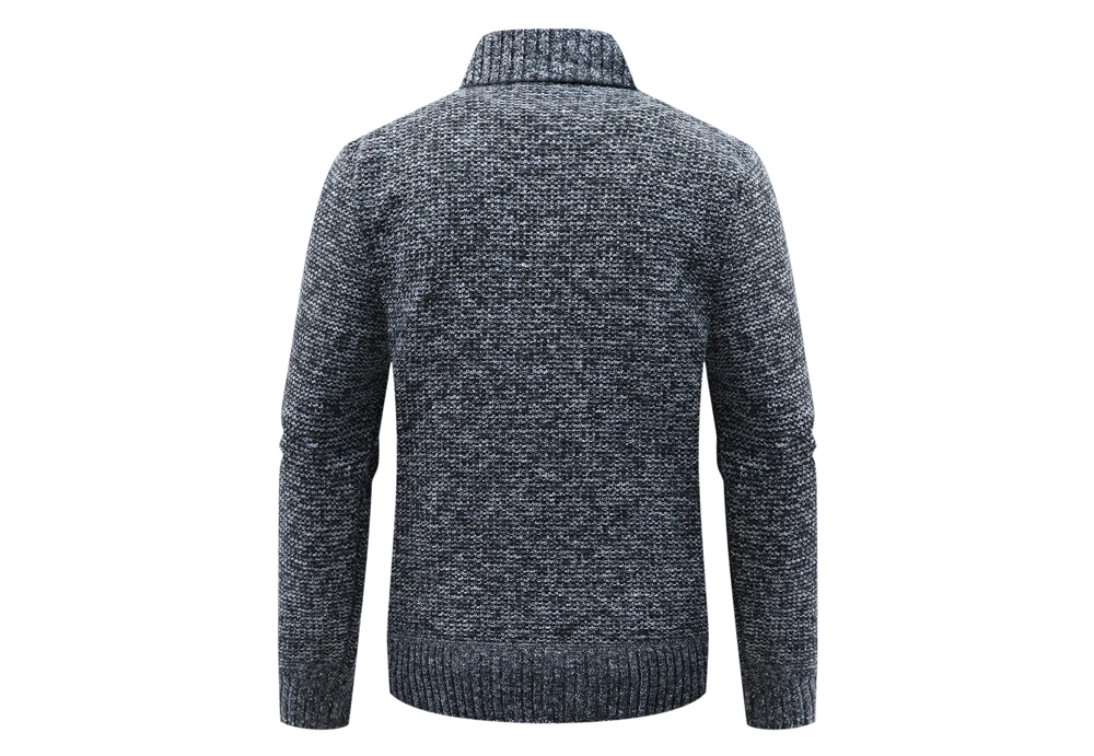 Kış Erkekler Sıcak Hırka Yastıklı Ceketler Moda Erkekler Polar Astarlı triko Kazak Hırka Mont Erkekler Rüzgarlık Örgü Ceket