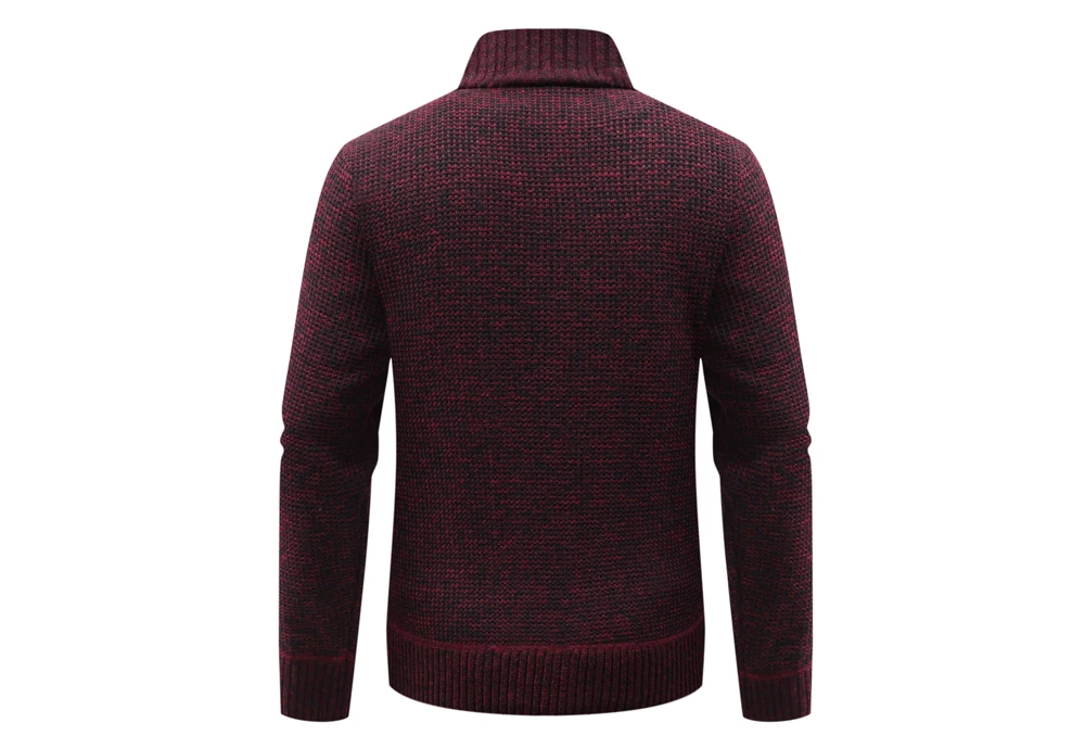 Kış Erkekler Sıcak Hırka Yastıklı Ceketler Moda Erkekler Polar Astarlı triko Kazak Hırka Mont Erkekler Rüzgarlık Örgü Ceket