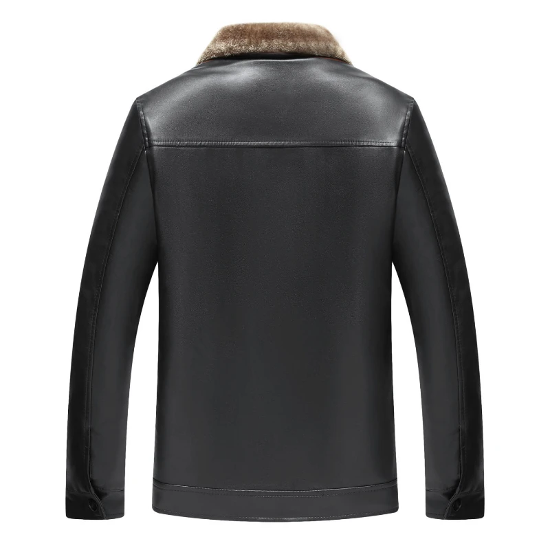 Sonbahar Kış Moda Turn-down Yaka Uzun Kollu Katı Entegre Kadife Deri Giyim erkek Giyim Fermuar Sıcak Şık Üstleri