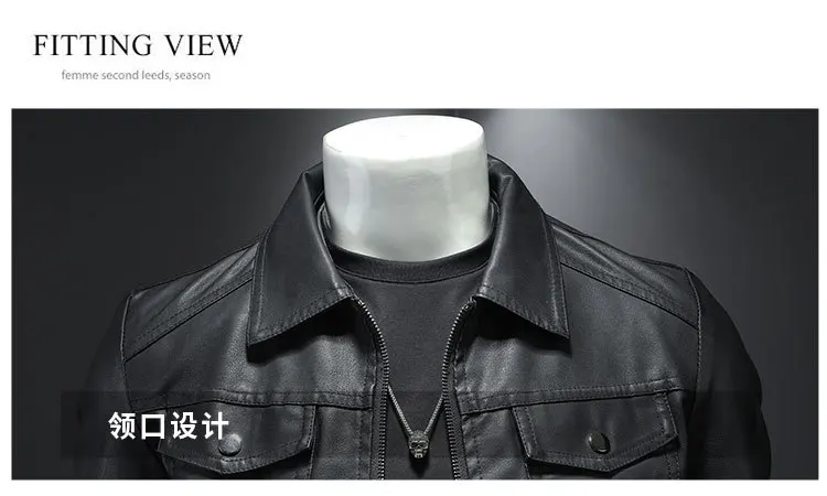 Erkekler ince lokomotif DERİ CEKETLER çoklu cepler Moto Biker Pu deri mont yüksek kaliteli erkek bahar DERİ CEKETLER 5XL