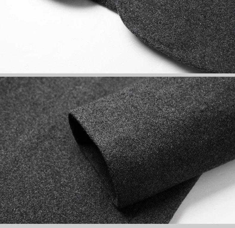 BROWON Brand Winter Jacket Men Chinese Style Stand Collar Solid Coats for Men 2025, Autumn and Winter Business Casual Woolen Jacket