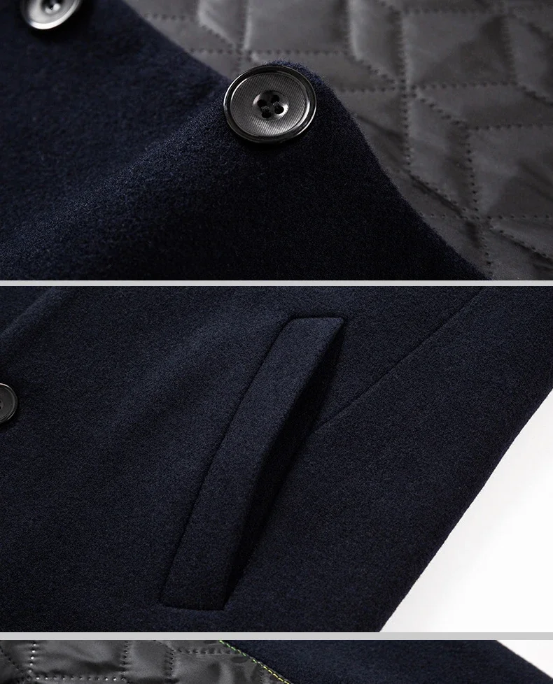 TFETTERS Brand Trench Coat Korean Fashion Business Casual Stand Collar Long Jackets for Men 2023 Autumn Windbreaker Winter Coats