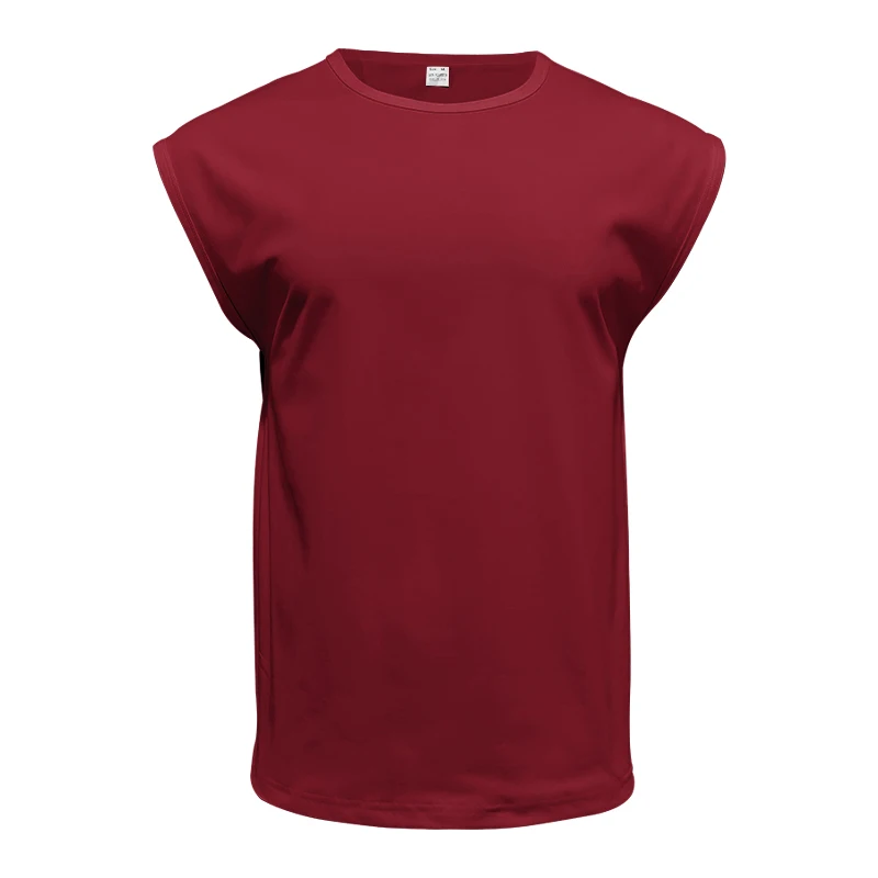 Erkek giyim yeni kolsuz T-shirt erkek yaz eğlence spor gevşek uydurma erkek kısa yelek efendim