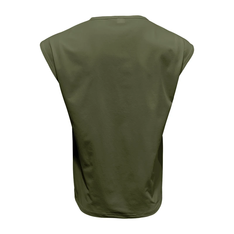 Erkek giyim yeni kolsuz T-shirt erkek yaz eğlence spor gevşek uydurma erkek kısa yelek efendim