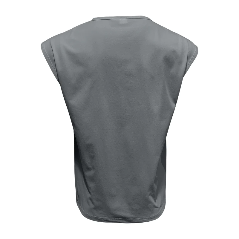 Erkek giyim yeni kolsuz T-shirt erkek yaz eğlence spor gevşek uydurma erkek kısa yelek efendim