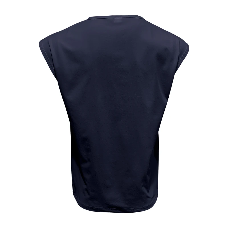 Erkek giyim yeni kolsuz T-shirt erkek yaz eğlence spor gevşek uydurma erkek kısa yelek efendim