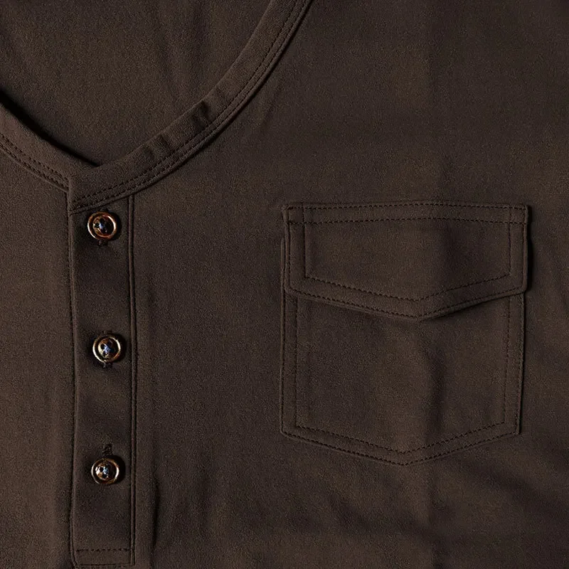 Yaz Aylarında Trendy Erkek Tişörtleri Üst Düzey Düz Renk Büyük Beden Günlük Kısa Kollu Henry Gömlek