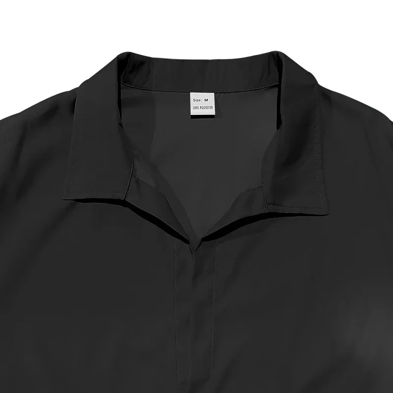 2025 Sınır Ötesi Erkek İlkbahar ve Sonbahar Erkek Uzun Kollu Gömlek Amazon Rahat Gevşek Yaka Düğmesi Hırka Gömlek