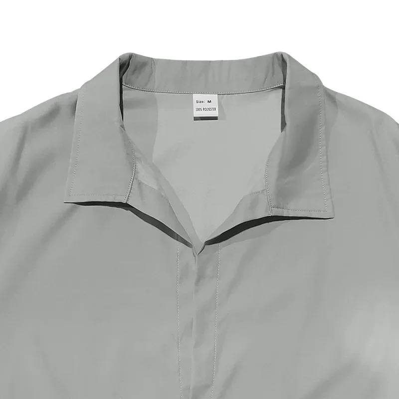 2025 Sınır Ötesi Erkek İlkbahar ve Sonbahar Erkek Uzun Kollu Gömlek Amazon Rahat Gevşek Yaka Düğmesi Hırka Gömlek