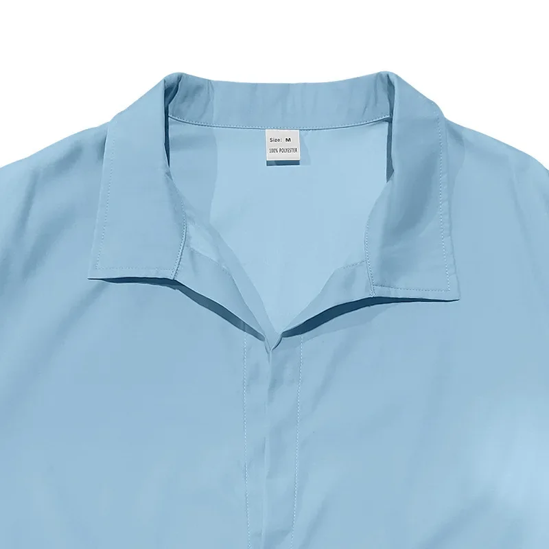 2025 Sınır Ötesi Erkek İlkbahar ve Sonbahar Erkek Uzun Kollu Gömlek Amazon Rahat Gevşek Yaka Düğmesi Hırka Gömlek