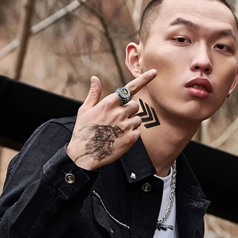 Retro Altın Providence Gözü Büyük Yüzük Erkekler Için Punk Gotik Açık Halka El Yapımı Takı Kaya Hiphop Biker Aksesuarları Adam Hediye