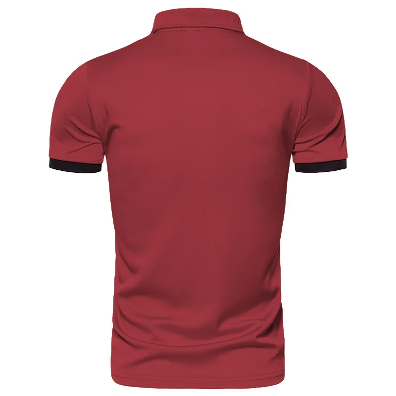 Erkek Düz Renk Kısa Kollu Tişört Yaka Polo Rahat Nefes Alabilir Moda İlkbahar/Yaz için Temel Fit
