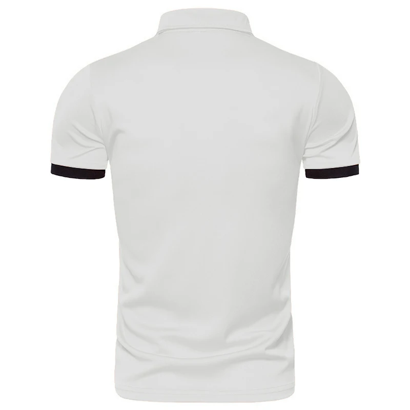 Erkek Düz Renk Kısa Kollu Tişört Yaka Polo Rahat Nefes Alabilir Moda İlkbahar/Yaz için Temel Fit