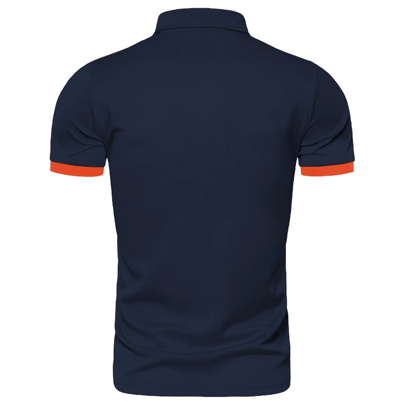 Erkek Düz Renk Kısa Kollu Tişört Yaka Polo Rahat Nefes Alabilir Moda İlkbahar/Yaz için Temel Fit