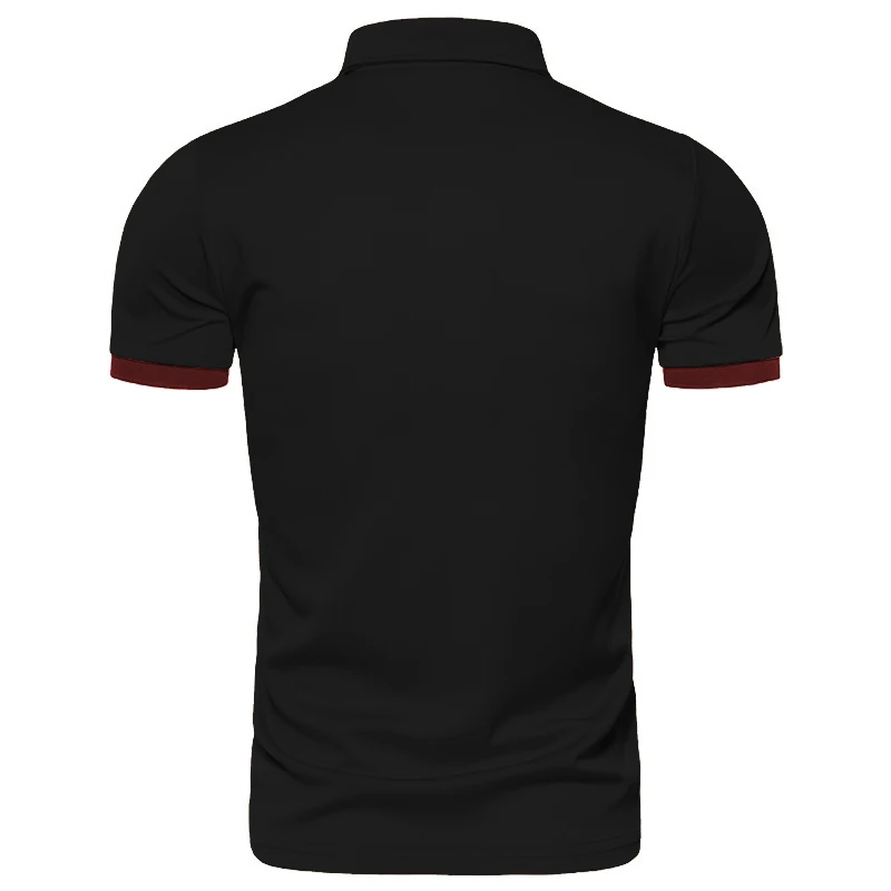 Erkek Düz Renk Kısa Kollu Tişört Yaka Polo Rahat Nefes Alabilir Moda İlkbahar/Yaz için Temel Fit