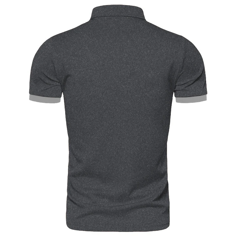 Erkek Düz Renk Kısa Kollu Tişört Yaka Polo Rahat Nefes Alabilir Moda İlkbahar/Yaz için Temel Fit