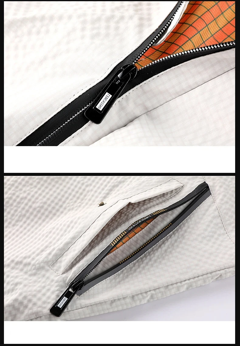 Erkek gündelik moda trendi çok cepli düz renk kapşonlu rüzgar geçirmez su geçirmez çalışma fermuarlı açık kamp ceketi