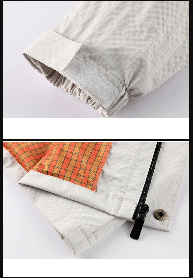 Erkek gündelik moda trendi çok cepli düz renk kapşonlu rüzgar geçirmez su geçirmez çalışma fermuarlı açık kamp ceketi