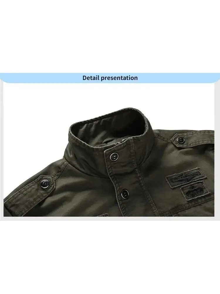 2025 Yeni Günlük Tırmanış Pilot Ceketi Erkek Büyük Beden 6XL Jaqueta Masculina İş Kıyafetleri İlkbahar Sonbahar Kargo Erkek Ceketleri Mont
