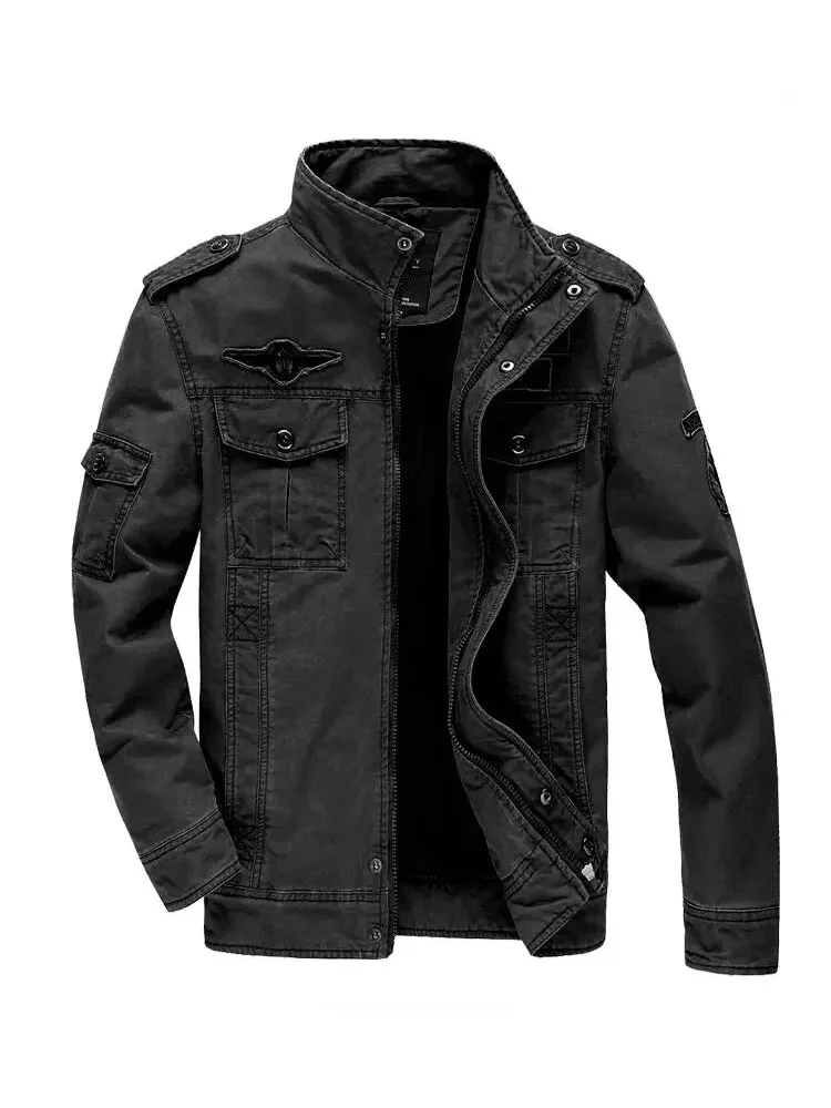 2025 Yeni Günlük Tırmanış Pilot Ceketi Erkek Büyük Beden 6XL Jaqueta Masculina İş Kıyafetleri İlkbahar Sonbahar Kargo Erkek Ceketleri Mont