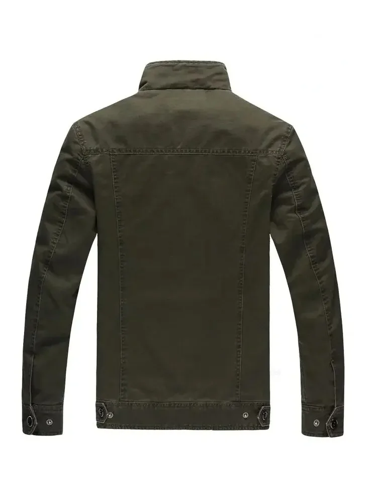 2025 Yeni Günlük Tırmanış Pilot Ceketi Erkek Büyük Beden 6XL Jaqueta Masculina İş Kıyafetleri İlkbahar Sonbahar Kargo Erkek Ceketleri Mont