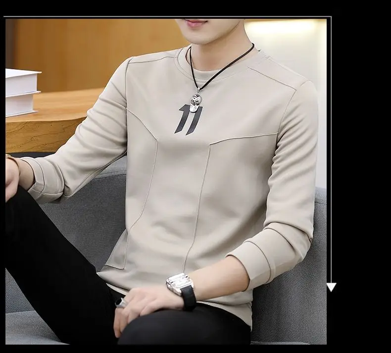 Hoodie erkek bahar moda erkek uzun kollu T-shirt yeni giysiler erken bahar üst Trendy marka baz