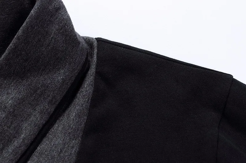 TFETTERS Marka Sonbahar Moda Erkek T-shirt T-Shirt Erkek Patchwork V Yaka Uzun Kollu Slim Fit T-Shirt Pamuk Artı Boyutu 4XL