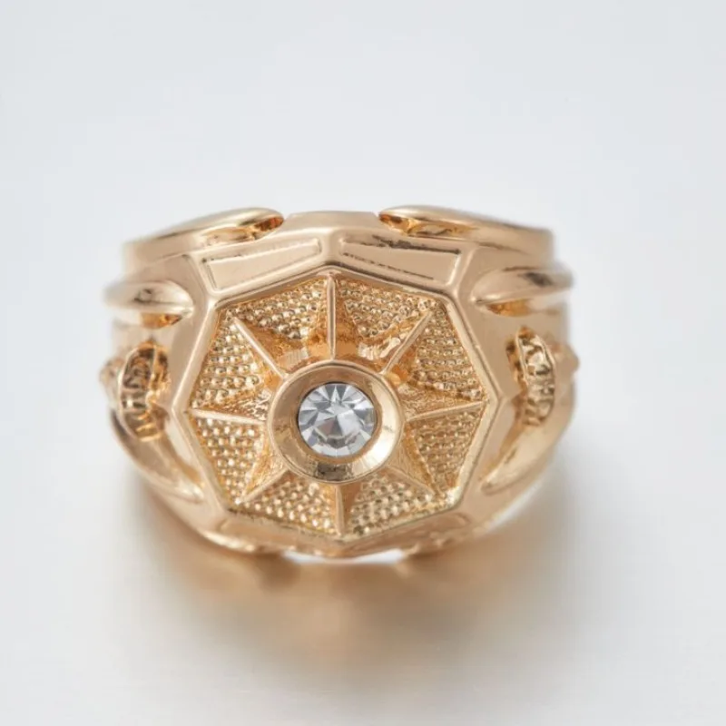 1 adet Lüks Sentetik Zirkonya erkek Kalın Moda Nişan Yüzüğü Düğün Band Rahat Parti Aksesuarı babalar Günü Doğum Günü Hediyeleri