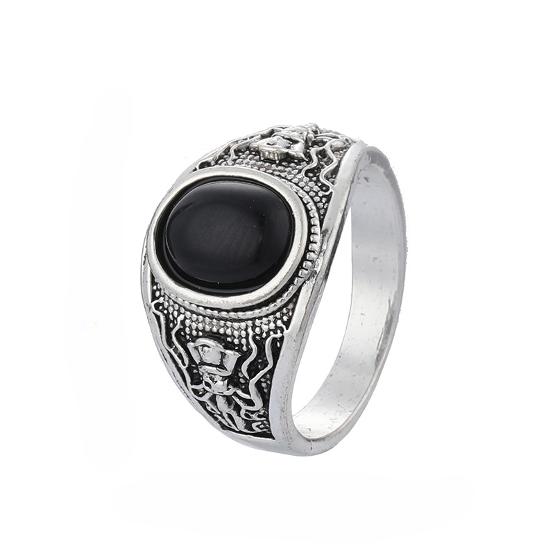 Goth Korsan İskelet Ahtapot Yüzük Erkekler Kadınlar için 2023 Benzersiz Retro Siyah Zirkon Punk Kadın Motosiklet Yüzükler Parti Takı Hediyeler