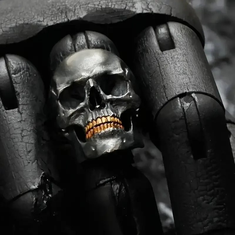 Vintage Punk paslanmaz çelik kafatası yüzükler erkekler için gotik Punk korku kafatası yüzükler Hip Hop erkekler motosiklet kaya Biker takı hediyeler