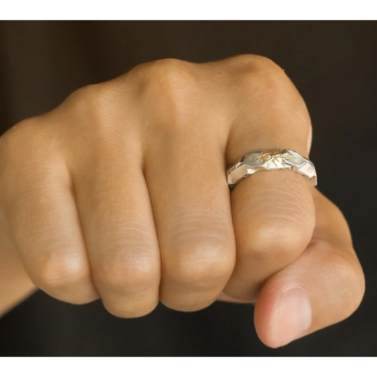 Ayarlanabilir Dilek Taşı Totem Yüzük, Kadın Erkek için Paslanmaz Çelik Punk Takı, Konfor Fit Günlük Giyim Hediye Fikri