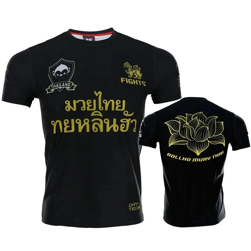 Yeni Yaz 3D Muay Thai Boks Baskılı Tişört Moda Spor Salonu Kısa Kollu Erkek Serin Hip Hop Giyim Erkek TShirt Üst