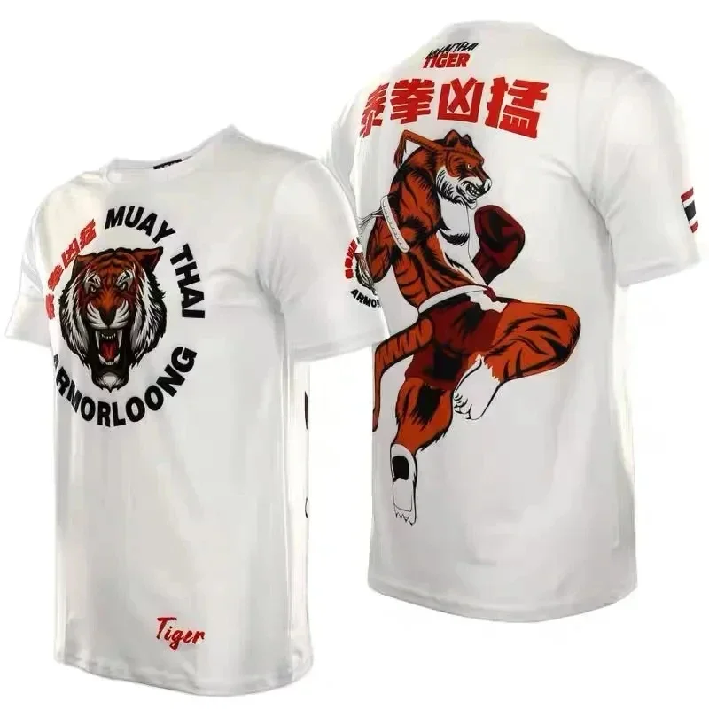 Yeni Yaz 3D Muay Thai Boks Baskılı Tişört Moda Spor Salonu Kısa Kollu Erkek Serin Hip Hop Giyim Erkek TShirt Üst