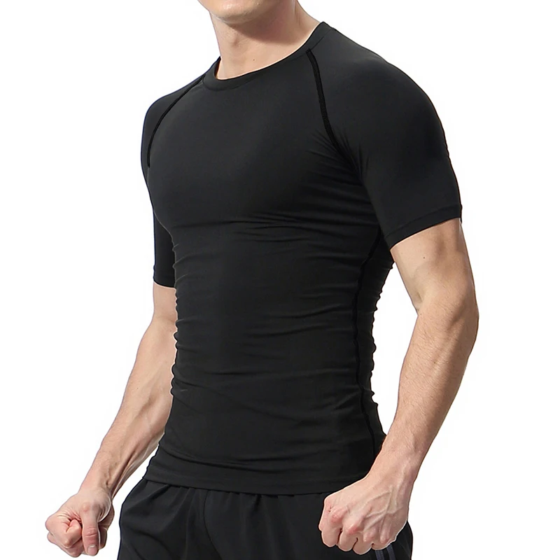 Yin Yang Sword Print Short Sleeve Compression Shirts for Men Summer Athletic Quick Dry T-shirts Gym Workout Running Tees Tops