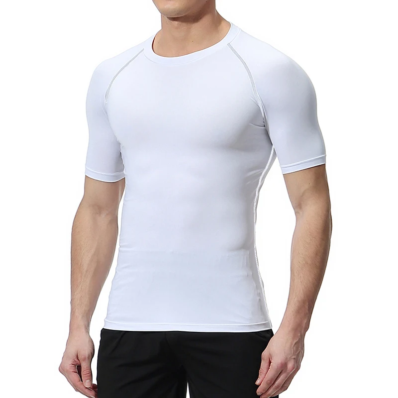 Yin Yang Sword Print Short Sleeve Compression Shirts for Men Summer Athletic Quick Dry T-shirts Gym Workout Running Tees Tops