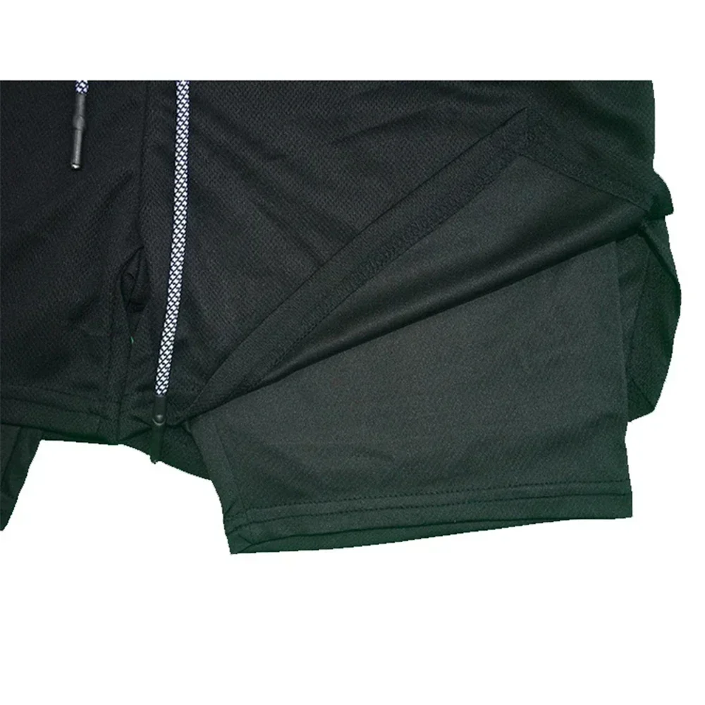 Sports Tights Shorts for Men Gym Casual Shorts 2 in 1 Performance Shorts Double-deck Running Workout Fitness Jogging Short Pants