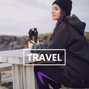 500ml Layered Protein Bottle Powder Shaker with Powder Storage Container Large Water Bottle Water Bottle with Wire Stirring Ball